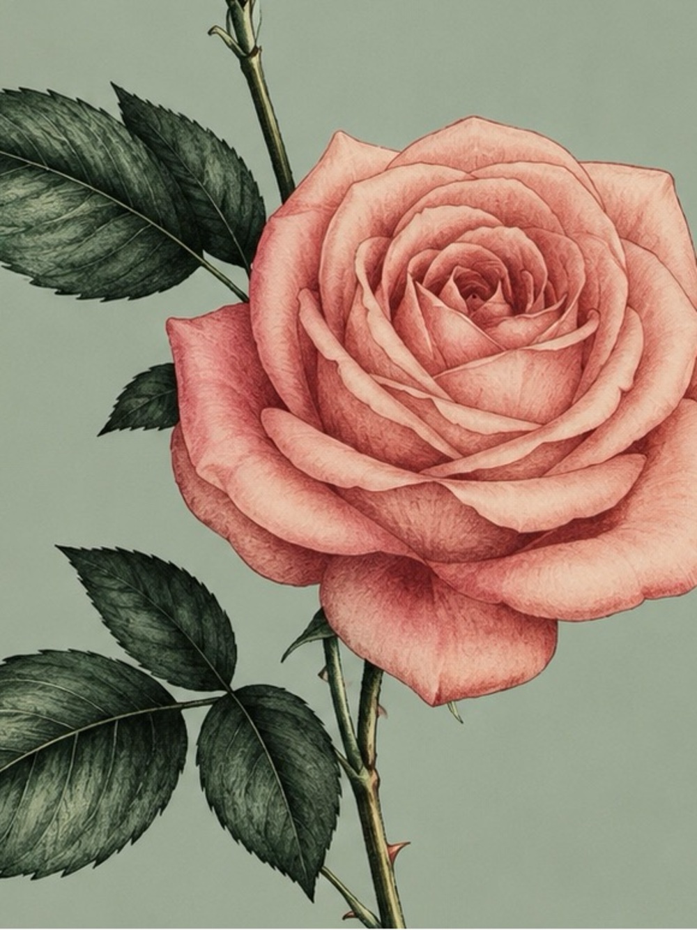 8x8 Black Framed Pink Rose Wall Art | Elegant Floral Paper Art Print